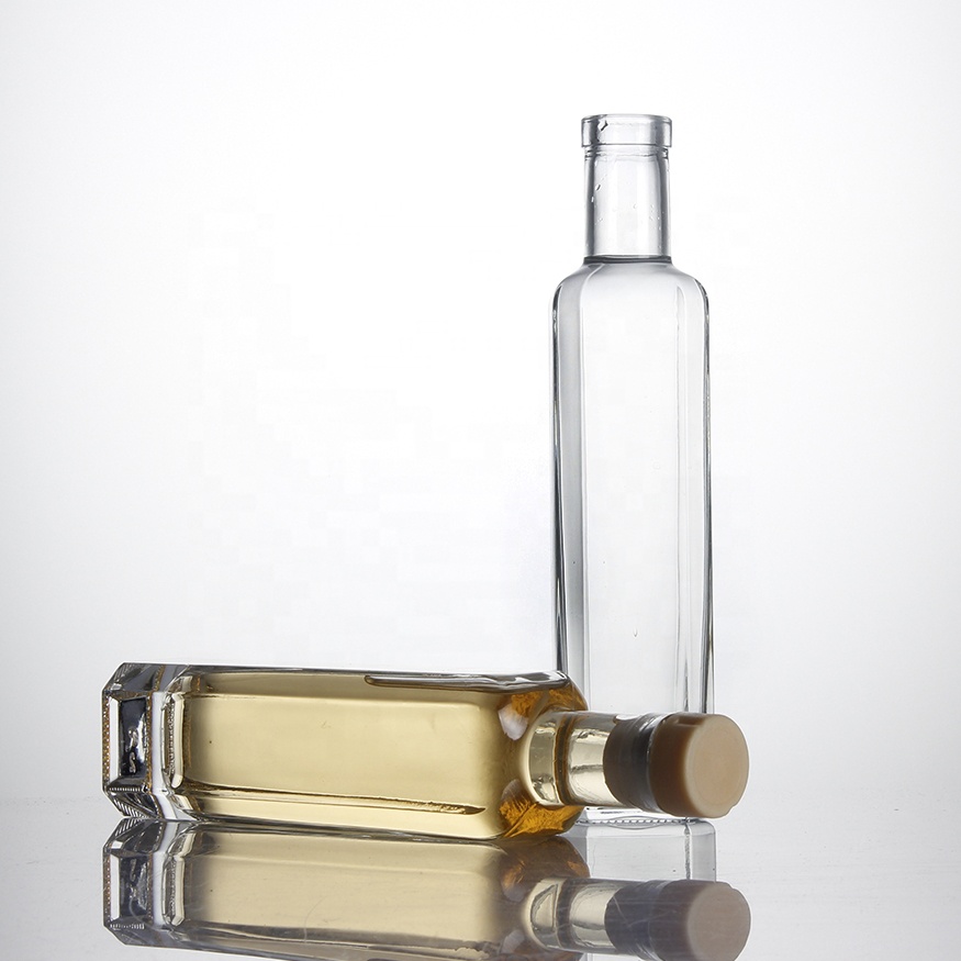 thick bottom custom anquick green stocked 750ml square round clear extra flint 250ml 500ml olive oil bottle glass
