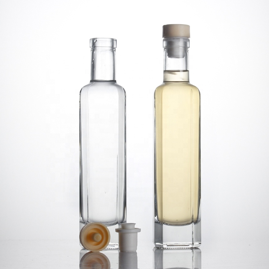 thick bottom custom anquick green stocked 750ml square round clear extra flint 250ml 500ml olive oil bottle glass