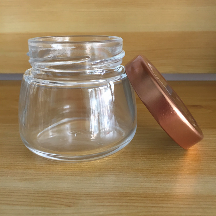 top grade 50ml 75ml 120ml 150ml airtight glass jar for swiftlet nest with metal lid