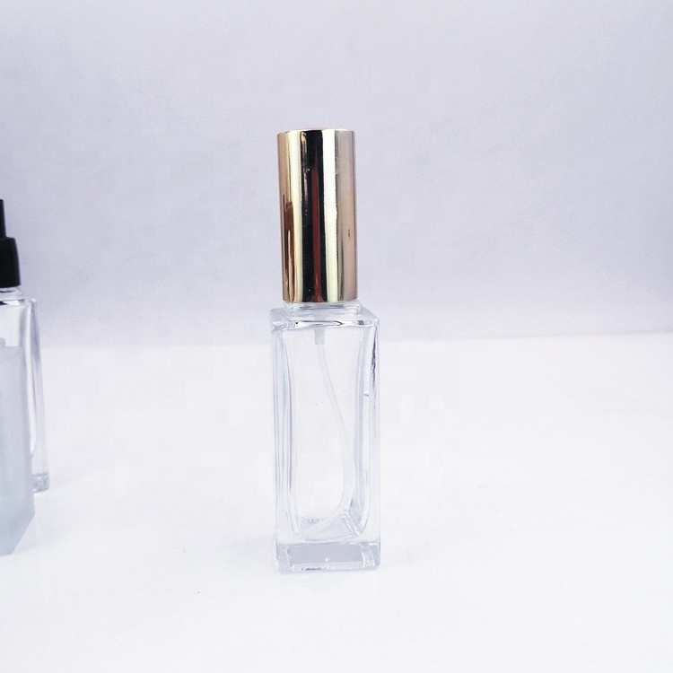 top grade square flat perfume aroma diffuser flint spray lotion flint glass bottle gold cap luxury 50ml cosmetic skin care