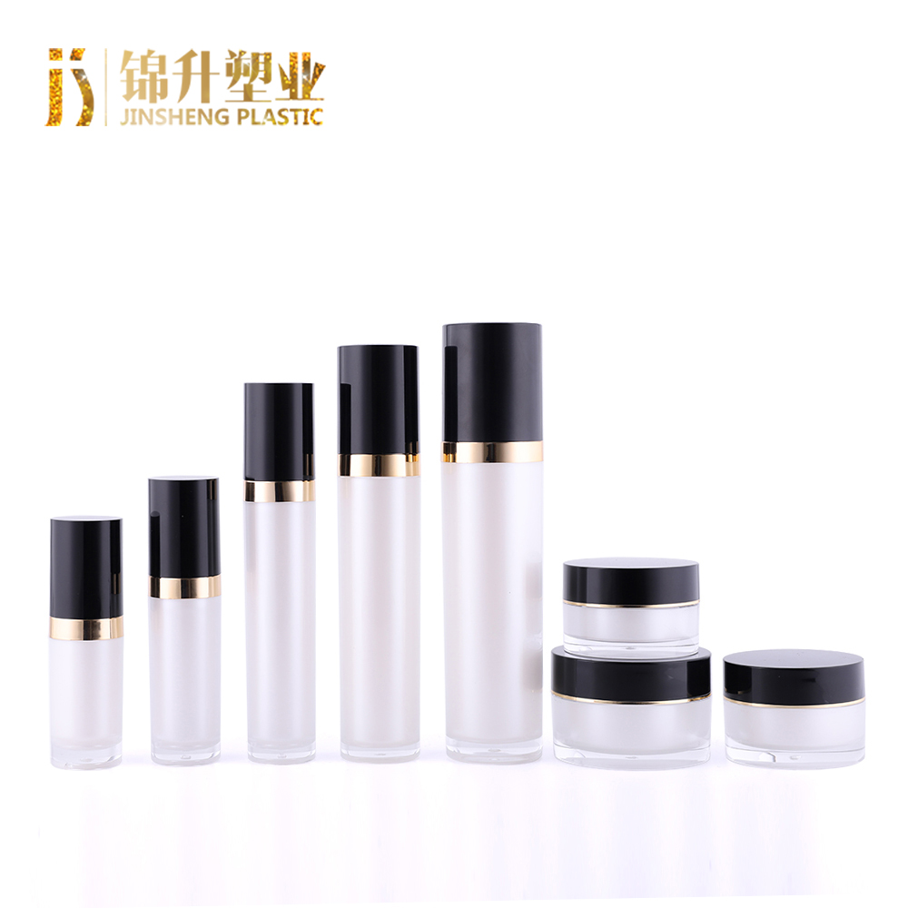 top quality custom logos wholesale cylinder shape luxury acrylic cosmetics containers and packaging