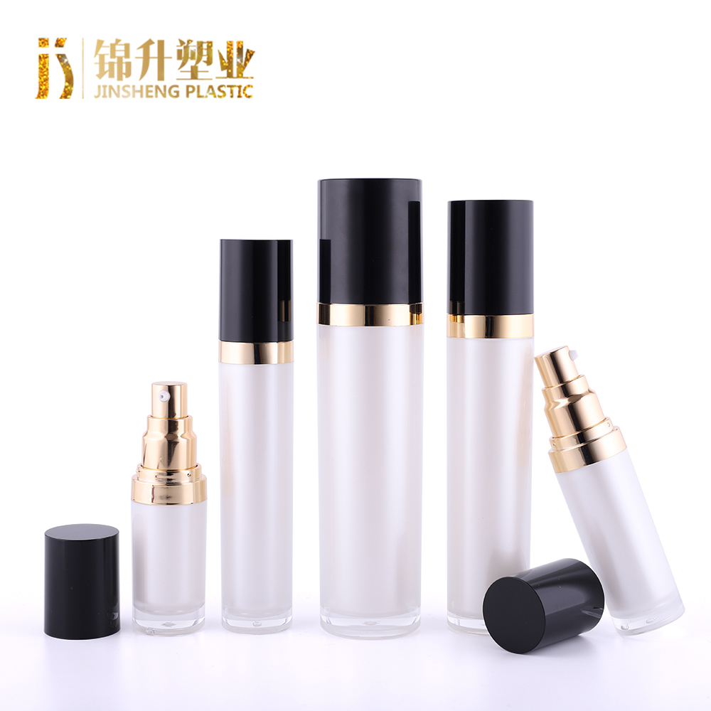 top quality custom logos wholesale cylinder shape luxury acrylic cosmetics containers and packaging