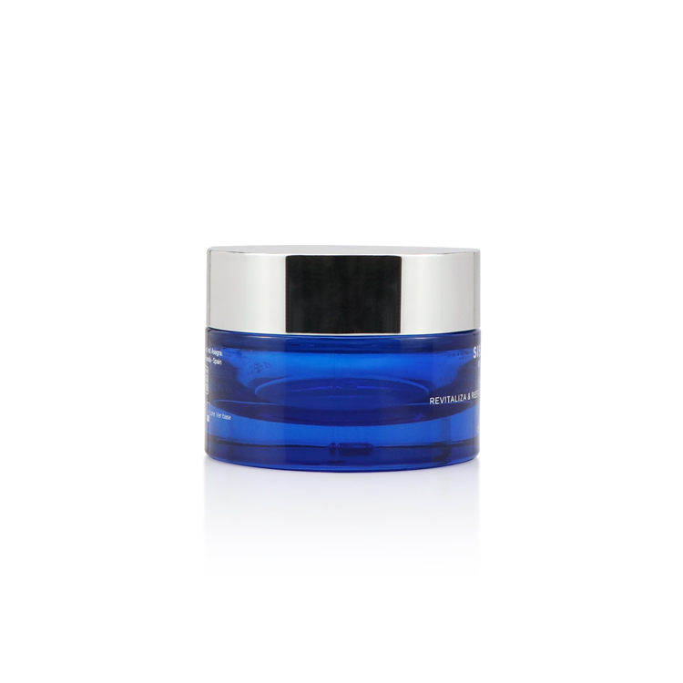 top selling 15g/15ml 50g/50ml 0.5oz bule clear Thick bottomed face eye cream jar bottle glass jars for creams and lotions