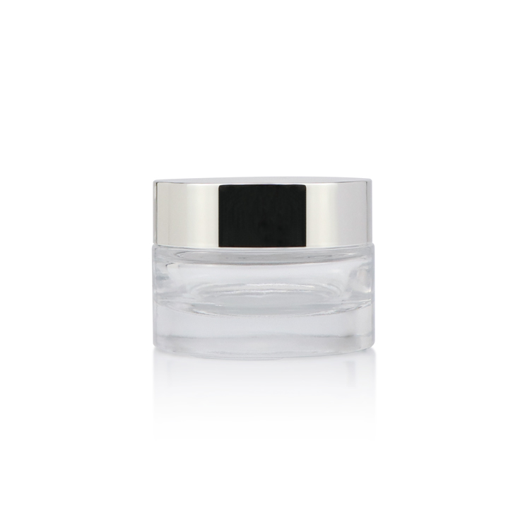 top selling 15g/15ml 50g/50ml 0.5oz bule clear Thick bottomed face eye cream jar bottle glass jars for creams and lotions