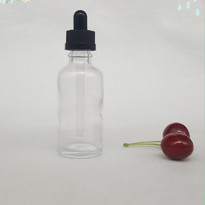transparent 30ml glass CBD oil bottle with calibrated glass pipette 1oz clear hemp oil container facial oil vial