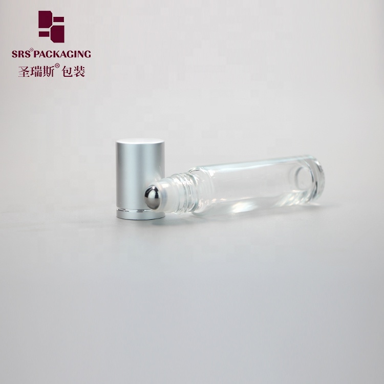 transparent attar oil thick wall empty roller 10 ml glass vials