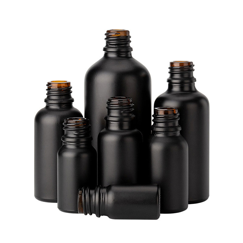 transparent black glass essential oil spray perfume bottle 10 ml 15 ml with packaging