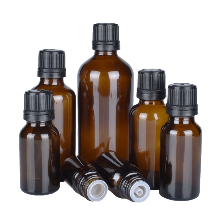 transparent black glass essential oil spray perfume bottle 10 ml 15 ml with packaging
