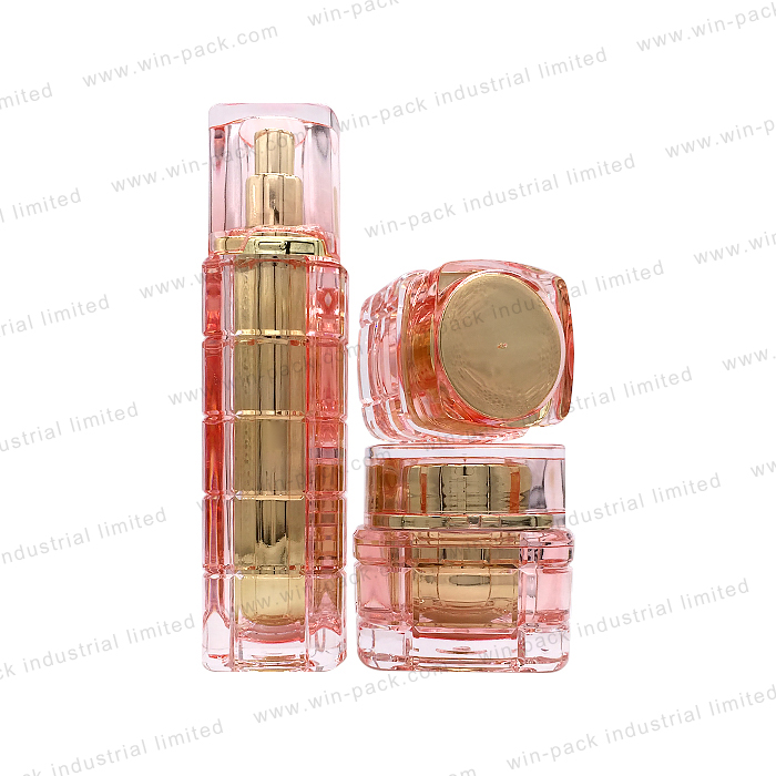 transparent custom pretty luxury square acrylic cosmetic jar 30g 50g packaging