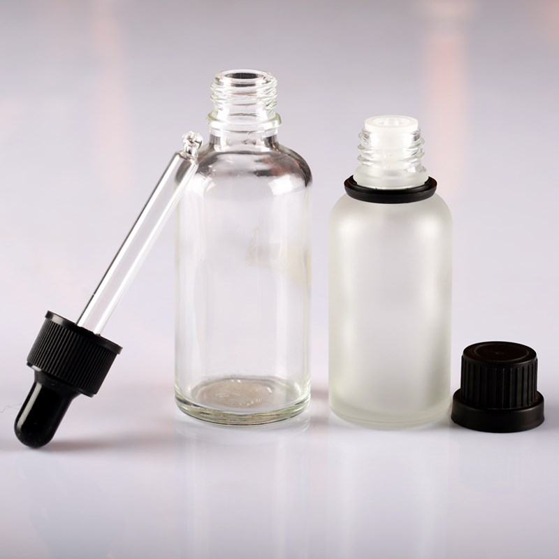 transparent essential oil glass bottle clear glass dropper vials containers for elite fluid perfume sampling bottle glass bottle