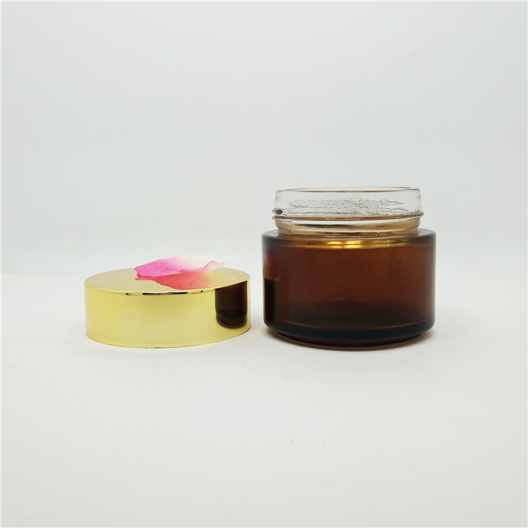 transparent glass cosmetic packaging 100 ml glass jar with lid