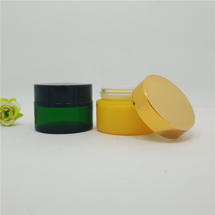 transparent glass cosmetic packaging 100 ml glass jar with lid
