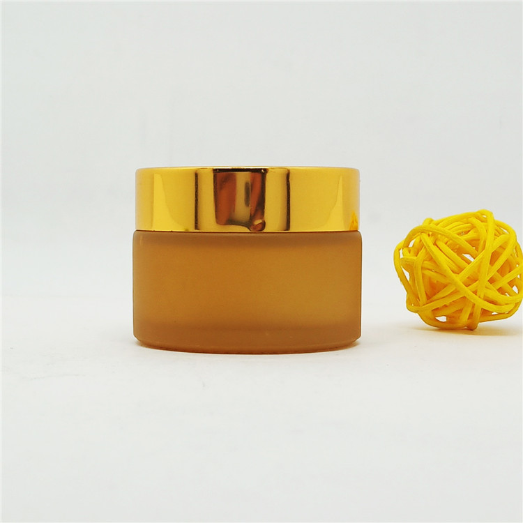 transparent glass cosmetic packaging 100 ml glass jar with lid