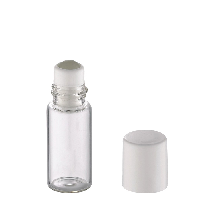 transparent long glass vial bottle 5ml roll on glass bottle for essential oil perfume