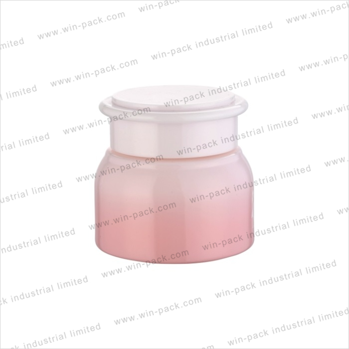 transparent purple empti face cream glass container jar custom color 30g 50g