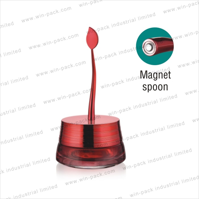 transparent purple empti face cream glass container jar custom color 30g 50g