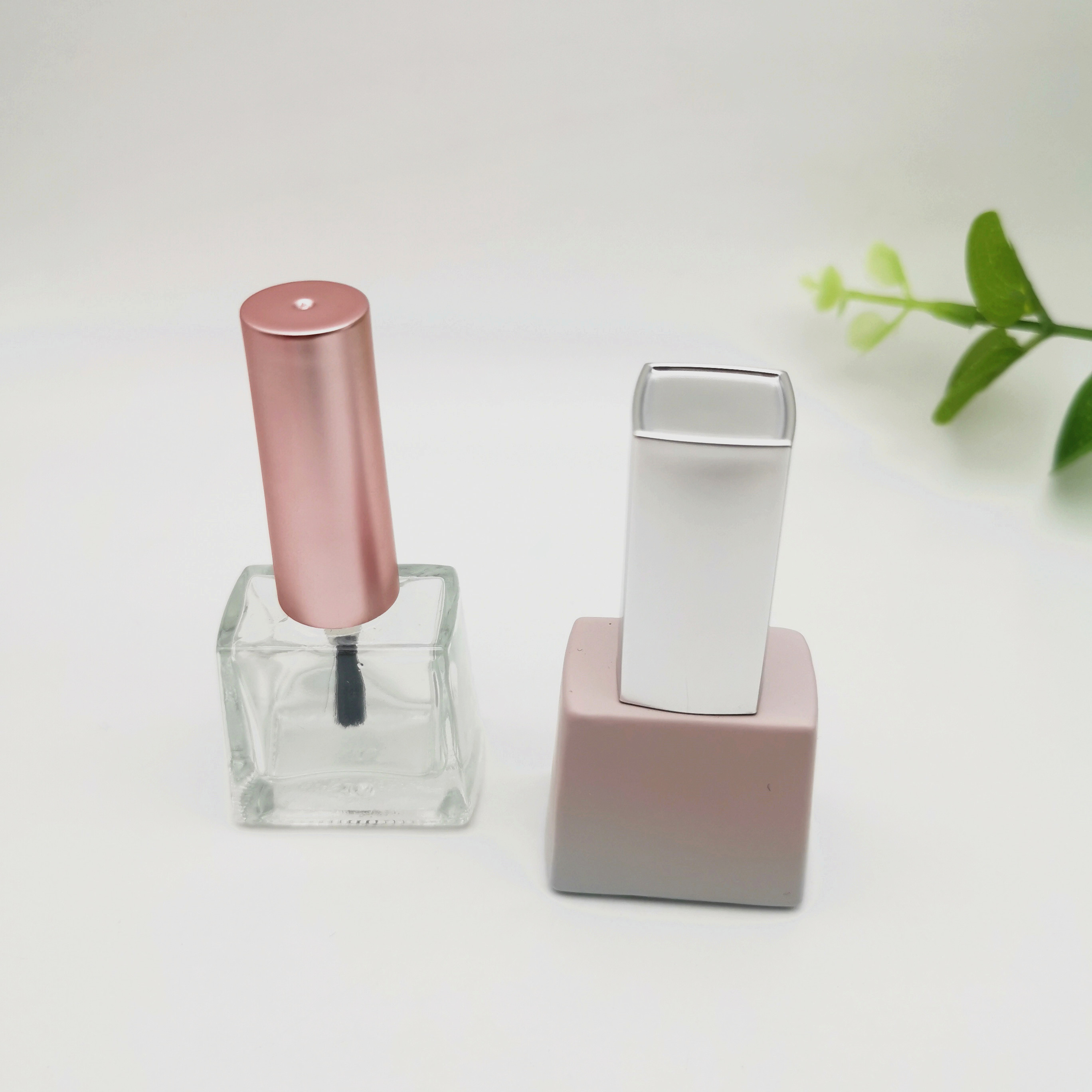 trapezoidal nail polish bottle pink top nail polish bottle with square caps