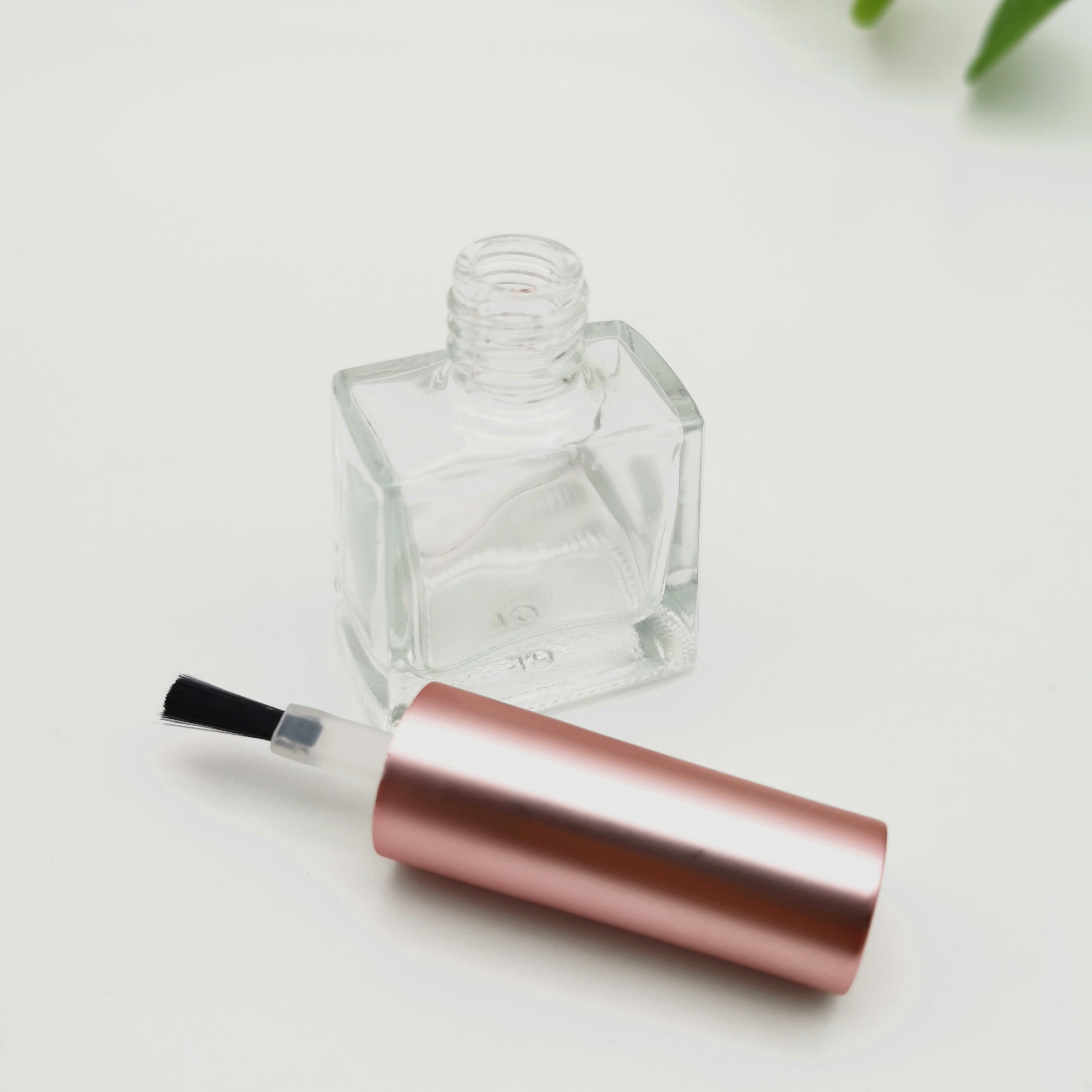 trapezoidal nail polish bottle pink top nail polish bottle with square caps