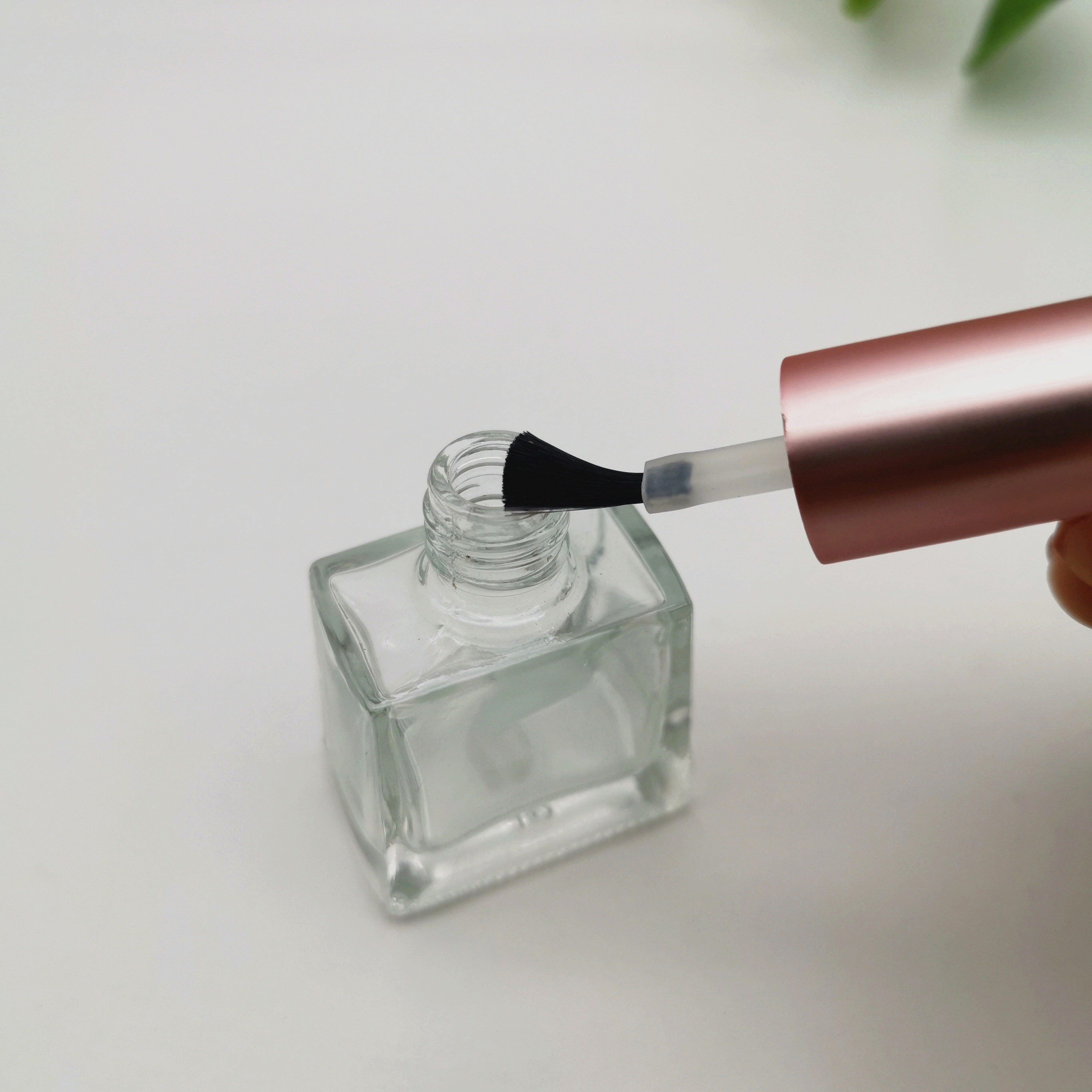 trapezoidal nail polish bottle pink top nail polish bottle with square caps