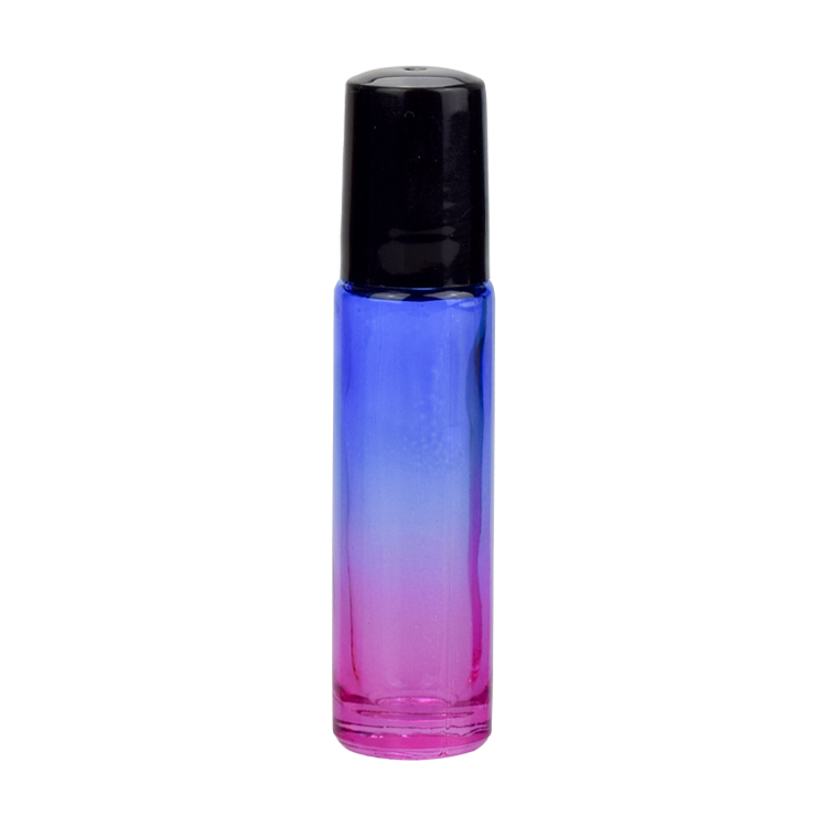 travelling portable gradient color glass 10ml perfume deodorant bottle 4ml 6ml 8ml 15ml 20ml cosmetic liquid bottle with roller