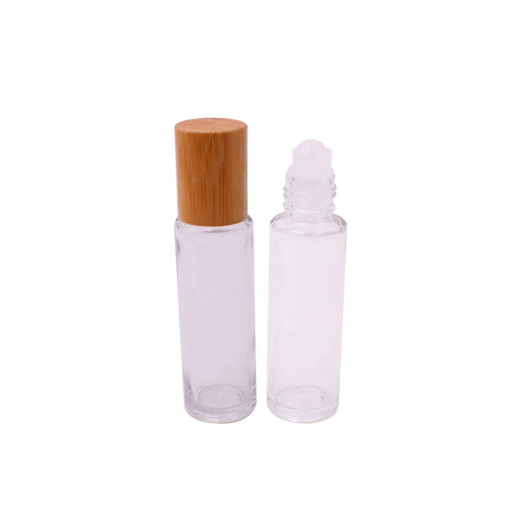 trending products bamboo tops gemstone roller ball perfume essential oil empty 15 ml roll on bottles