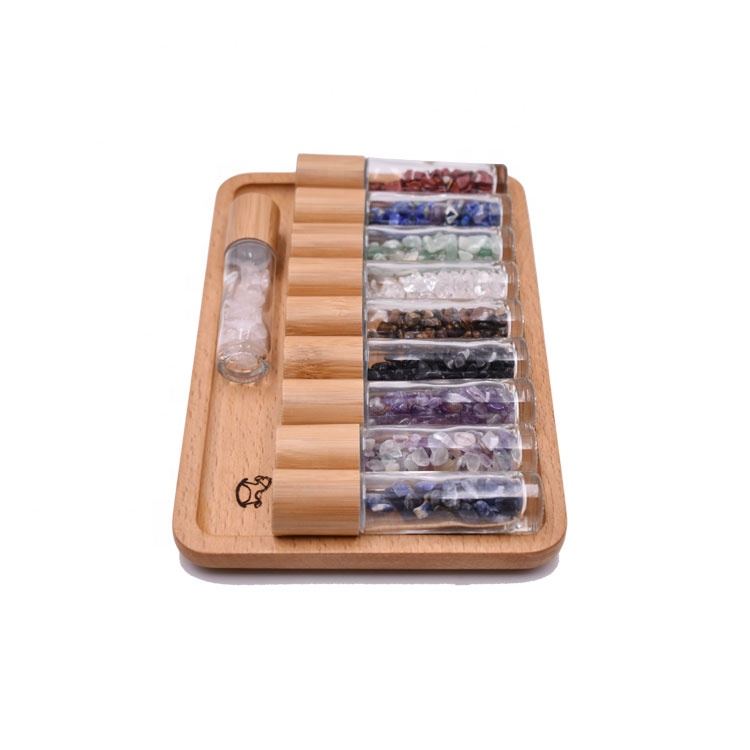 trending products luxury nature fancy jade cylinder empty perfume glass roller bottle with bamboo lid