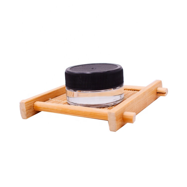 trendling products concentrate eye cream transparent 7ml glass jar with black plastic cap for cosmetic