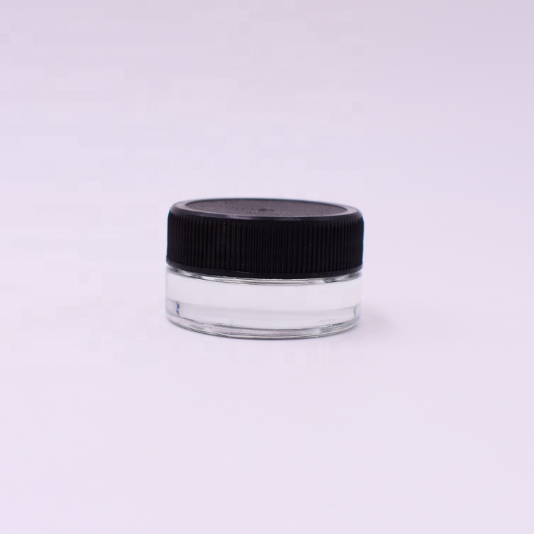 trendling products concentrate eye cream transparent 7ml glass jar with black plastic cap for cosmetic