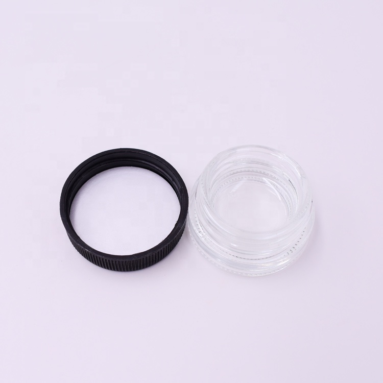 trendling products concentrate eye cream transparent 7ml glass jar with black plastic cap for cosmetic