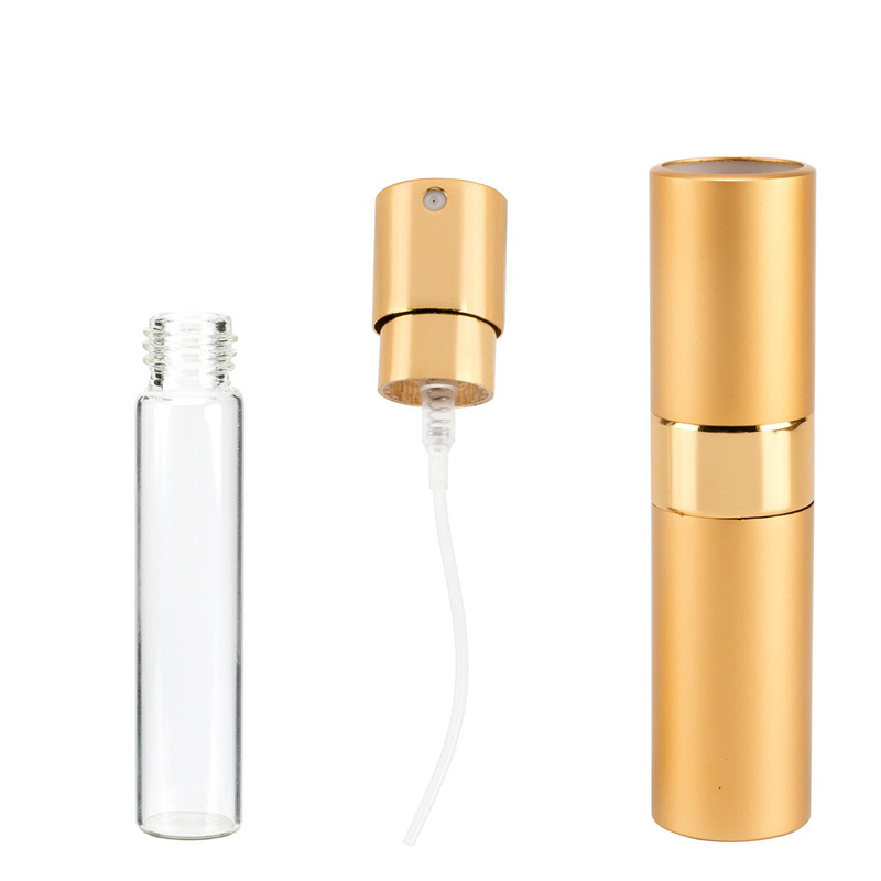twist up perfume atomizer 8ml 10ml 15ml aluminum Travel glass spray Perfume Refillable bottles