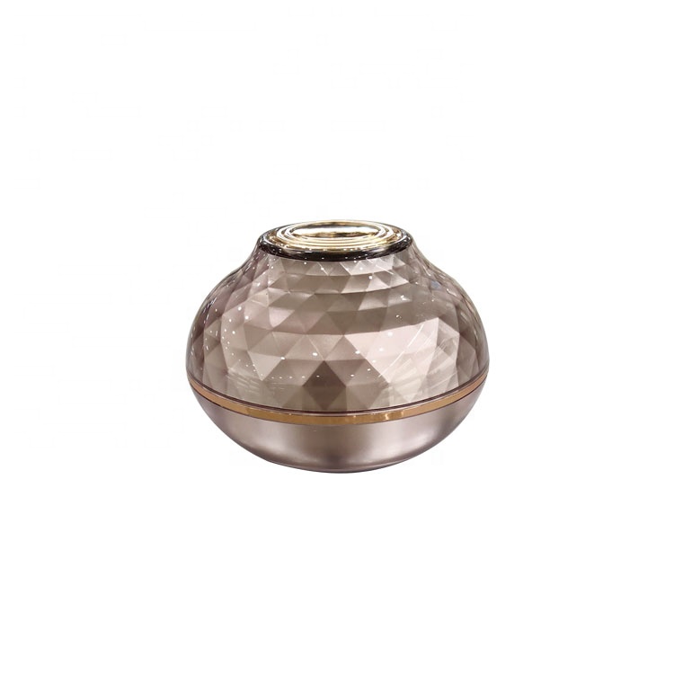 ufo shape high end double wall beauty skin care cosmetic package rose gold acrylic jar 30g for cream