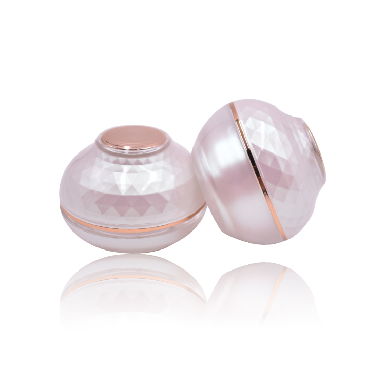 ufo shape high end double wall beauty skin care cosmetic package rose gold acrylic jar 30g for cream