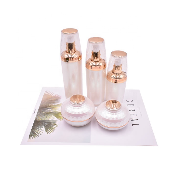 ufo shape high end double wall beauty skin care cosmetic package rose gold acrylic jar 30g for cream
