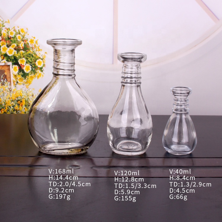 unique 40ml 120ml 160ml clear chemical pharmaceutical glass bottles
