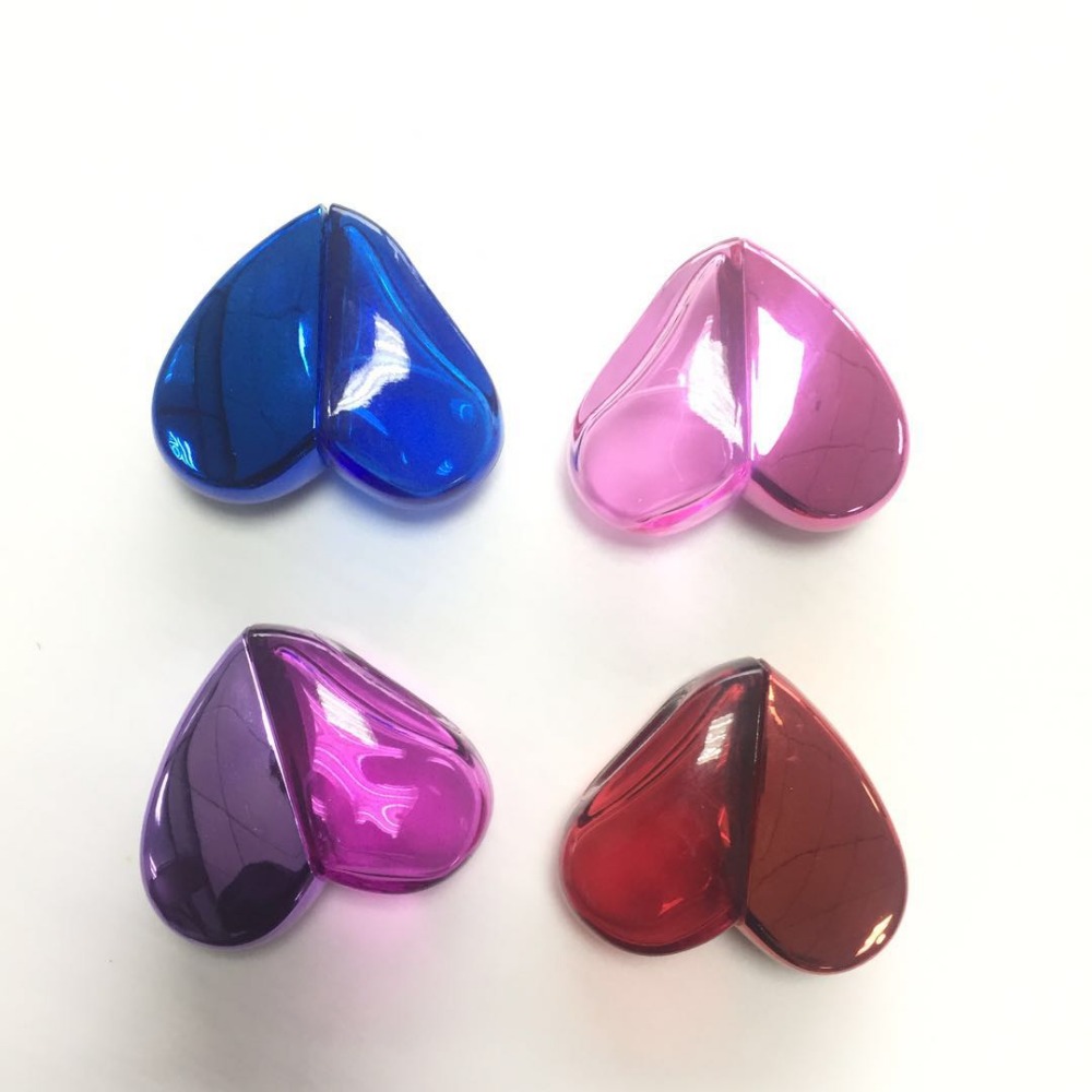 unique design high quality gold pink 20ml heart shape perfume bottle atomizer