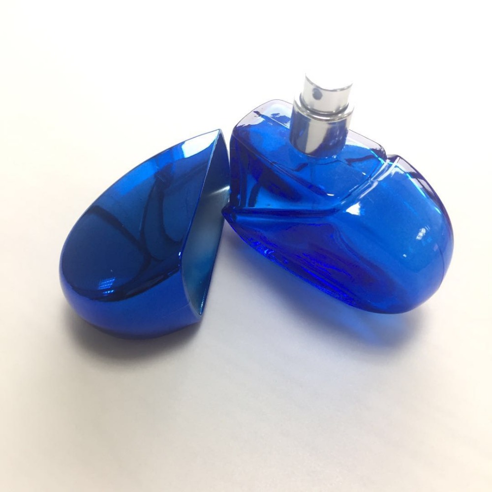 unique design high quality gold pink 20ml heart shape perfume bottle atomizer