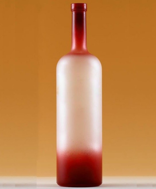 unique design light blue color vodka 700ml glass bottle with stopper