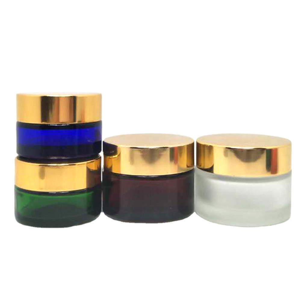 unique frosted cosmetic cream jar Cosmetic Packaging High Quality with aluminous lid