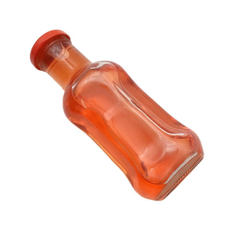 unique shape recyclable 250ml glass drinking bottle for beverage