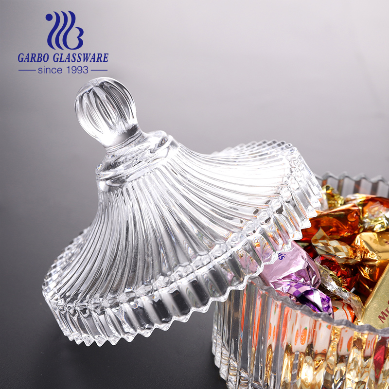 unique sugar bowl with lid, crystal glass sugar bowl, glass serving bowls with lids full decals arabic french candy jar for home