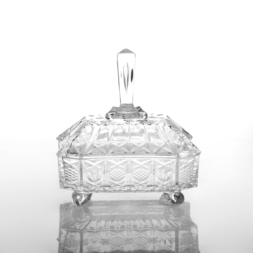 unique sugar bowl with lid, crystal glass sugar bowl, glass serving bowls with lids full decals arabic french candy jar for home