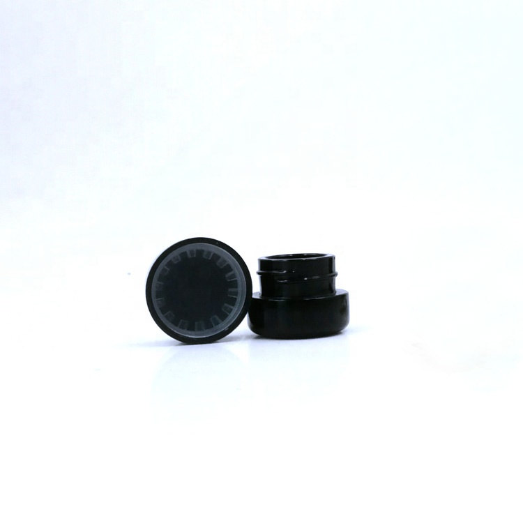 uv black Concentrate containers wax herb rosin dab Ointment bottle with child proof CR cap 5ml 5g vacuum glass jar for CBD oil