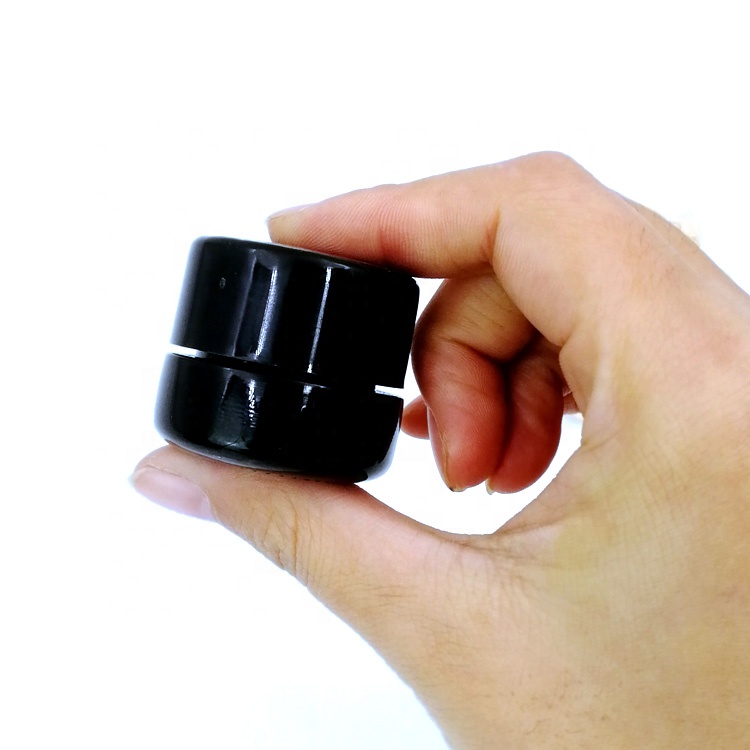 uv black Concentrate containers wax herb rosin dab Ointment bottle with child proof CR cap 5ml 5g vacuum glass jar for CBD oil