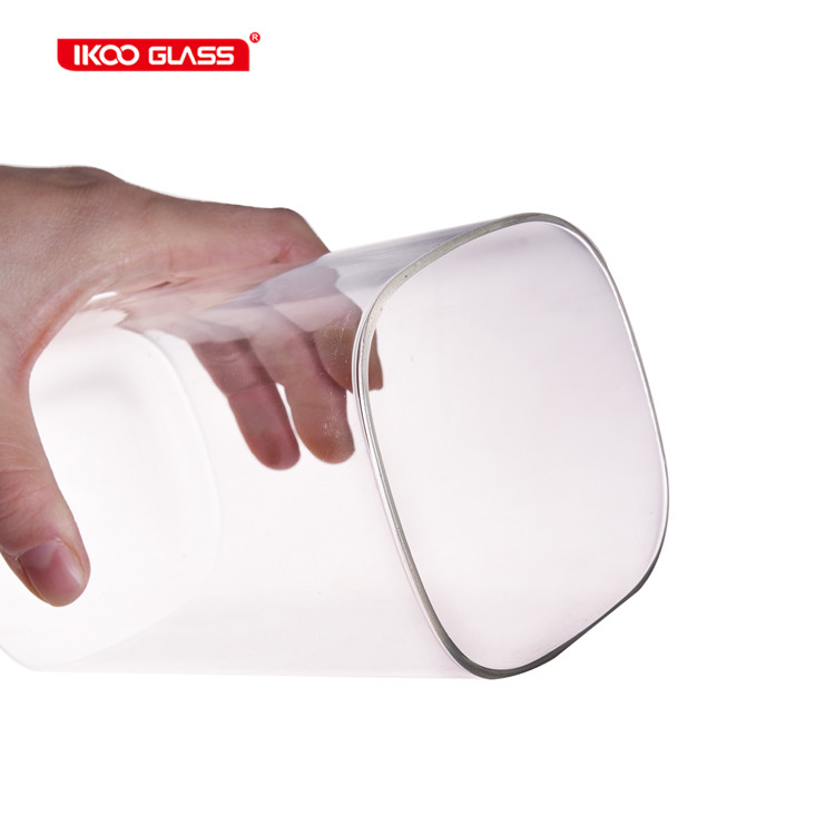 vacuum seal microwave safe round glass jar with silicon lid