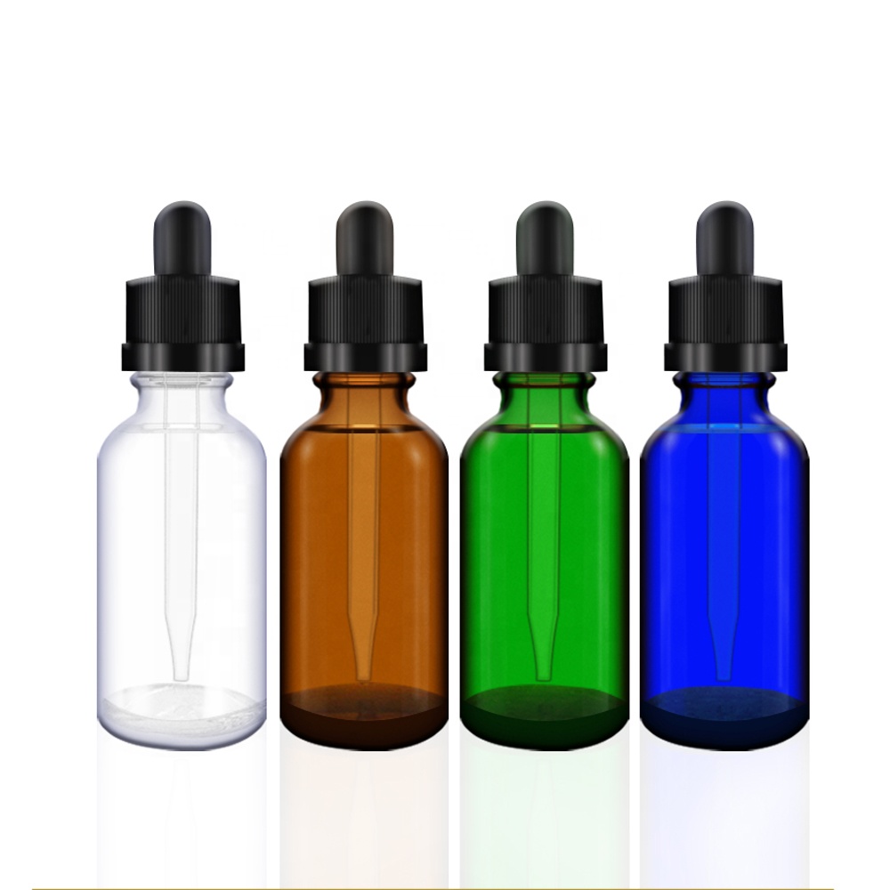 vape essential oil e liquid green blue clear amber 5ml 10ml 15ml 20ml 30ml 50ml 100ml glass dropper bottles with dropper