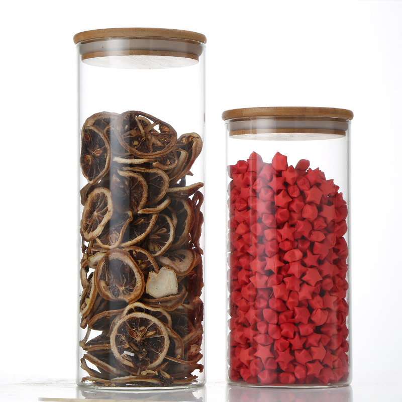 variety size borosilicate glass container on discount bamboo cover 180ml 310ml 450ml 680ml   tea bottle drinks container