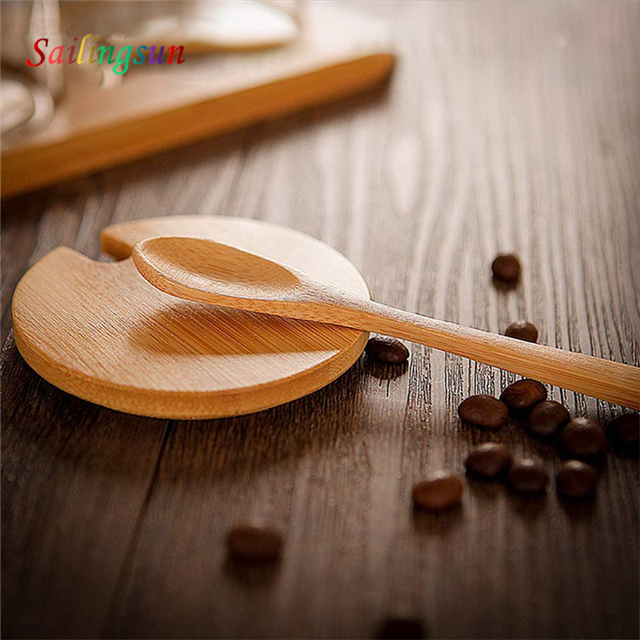 various capacity with bamboo spoon tray and lid handmade pyrex glass jar set