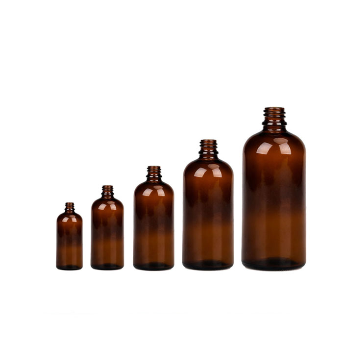 various size 5ml 10ml 15ml 20ml 30ml 50ml 100ml 150ml clear amber glass boston bottles for cosmetic CBD essential oil packaging
