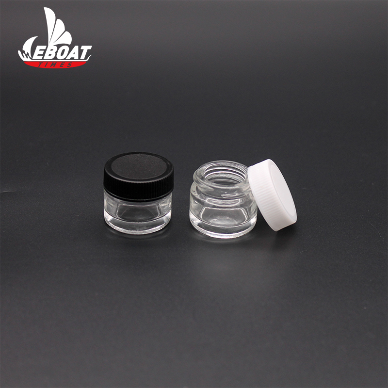various size and colors cbd jar small size empty cbd wax glass jars in bulk