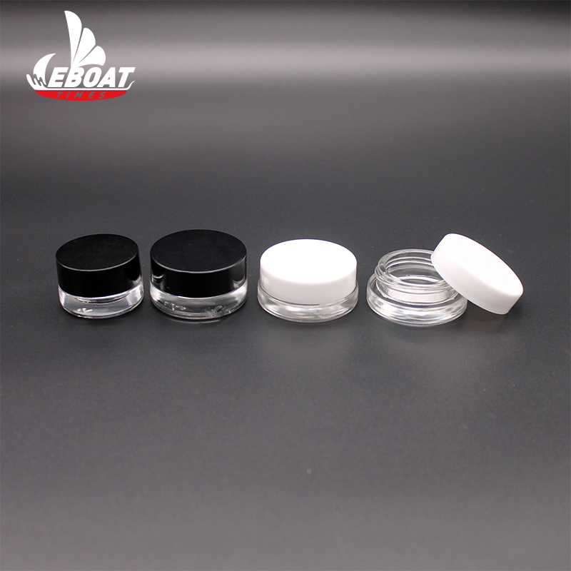 various size and colors cbd jar small size empty cbd wax glass jars in bulk